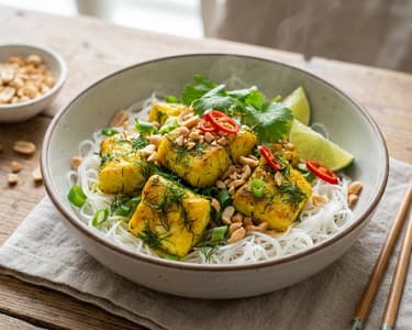 Vietnamese turmeric fish fillet with rice noodles | Chả Cá Lã Vọng