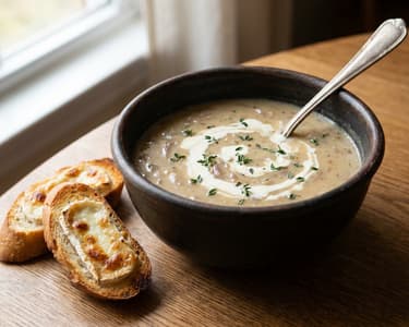 French Red Onion Cream Soup | Silky and Flavorful