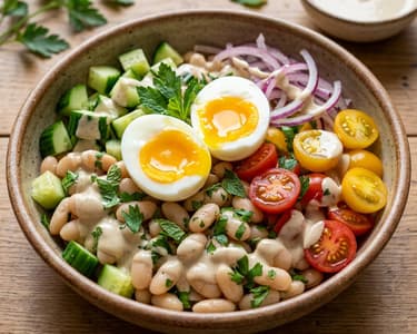 Middle Eastern Spiced Bean Salad | Filling Summer Dish