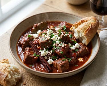 Greek lamb kokkinisto | Cinnamon-tomato ragout