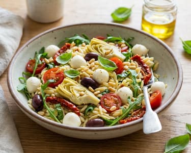 Italian antipasto orzo salad | Colorful Mediterranean dish