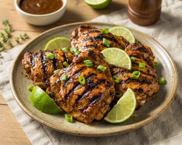 Caribbean Jerk BBQ Chicken Thighs | Spicy Grill