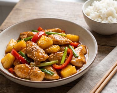 Édes-savanyú ananászos wok csirke | 20 perces vacsora