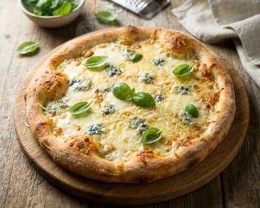 Pizza Quattro Formaggi | Crispy Italian Four-Cheese Pizza
