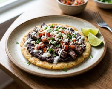 Mexican Huarache with Beef | Crispy Street Food