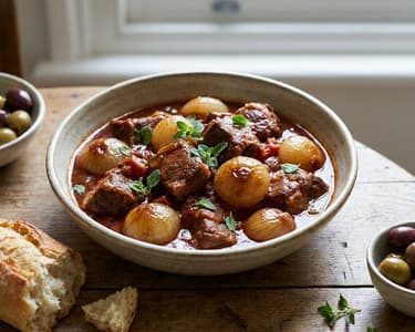 Greek lamb stifado | Tender Mediterranean stew