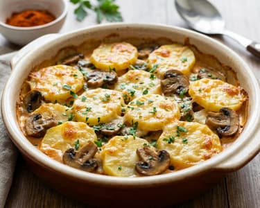 Hungarian-style Baked Potatoes with Mushrooms | Creamy and Crispy