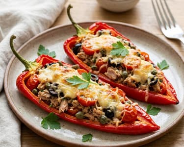 Tonhallal töltött sült kápia paprika | Mediterrán ízek