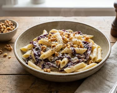 Radicchiós-gorgonzolás penne | Krémes olasz tészta