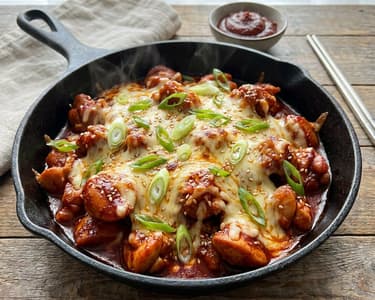 Korean Cheese Chicken (Cheese Buldak) | K-Street Food