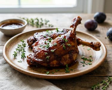 Smoky BBQ duck legs with plum glaze | Juicy grill