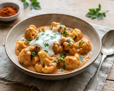 Cauliflower paprikash with sour cream | Creamy autumn vegetable dish