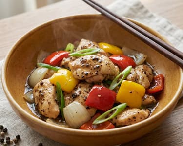 Chinese Black Pepper Chicken in Wok | 20-minute Dinner