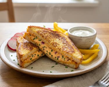 French Toast Stuffed with Körözött | Savory Hungarian Breakfast