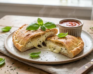 Háromsajtos calzone | Ropogós olasz hajtott pizza