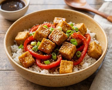 Mongolian Crispy Tofu Wok | Quick 20-Minute Dinner
