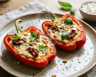 Ricottával töltött sült paprika | Mediterrán vacsora