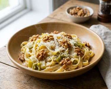 Krémes póréhagymás tagliatelle | 20 perces olasz tészta