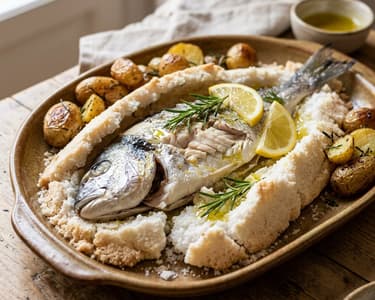 Salt-crusted gilt-head sea bream | Juicy Spanish fish dish