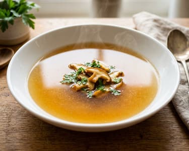 Francia gombaconsommé | Kristálytiszta erdei esszencia