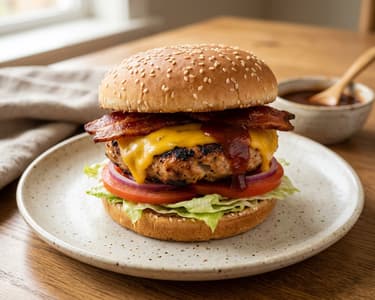 Füstös BBQ pulykaburger | Szaftos házi grillburger