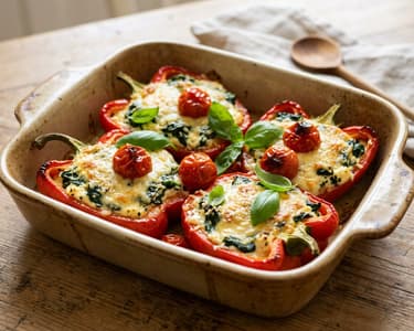 Ricottával töltött sült paprika | Mediterrán ízek