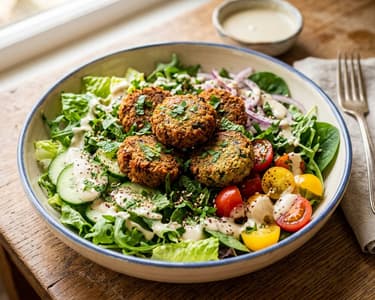 Közel-keleti falafel salátatál | Ropogós és laktató