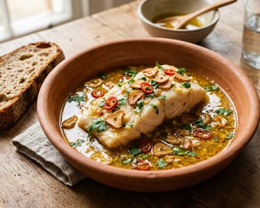 Spanyol tőkehal pil-pil mártással | Bacalao al pil-pil