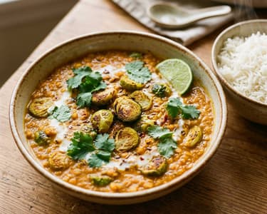 Indiai kelbimbós vöröslencse dahl | Fűszeres őszi curry