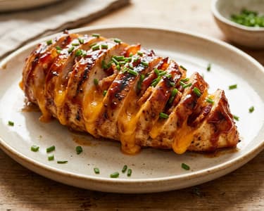 Füstös Hasselback BBQ csirkemell | Szaftos cheddarral és baconnel