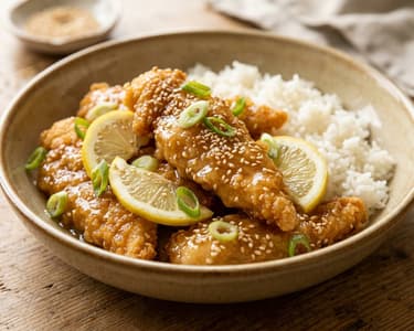 Chinese lemon chicken in a wok | 20-minute dinner