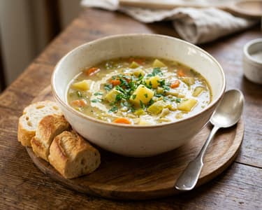 French Leek Peasant Soup (Potage Bonne Femme)
