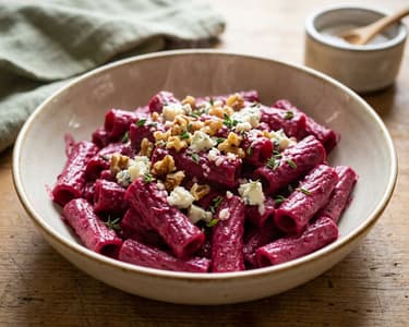 Céklás rigatoni gorgonzolával | Krémes olasz tészta