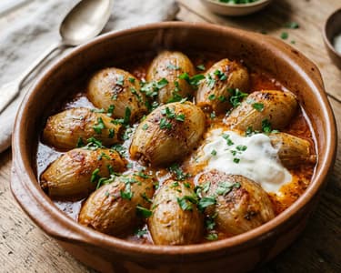 Balkáni sogan dolma | Fűszeres bárányhússal töltött hagyma