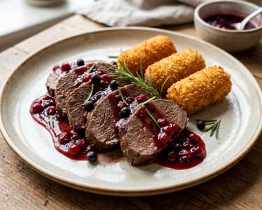Szarvascomb áfonyamártással | Ünnepi őszi vadpecsenye