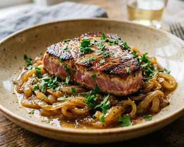 Andalusian Tuna Steak with Onions | Atún encebollado