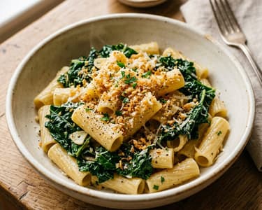 Tuscan Kale Pasta | With Crispy Breadcrumbs