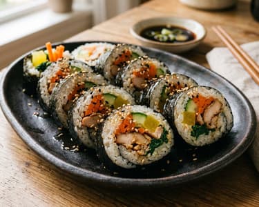Korean Chicken Kimbap | Crispy Asian Street Food