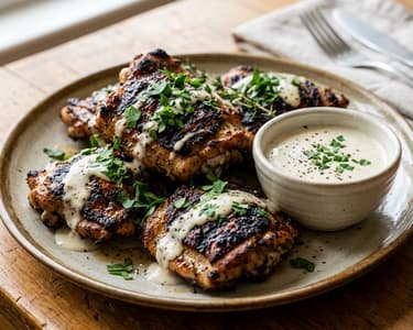Alabama White BBQ Chicken Thighs | Juicy and Tender