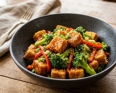 Sweet chili tofu wok | 20-minute dinner