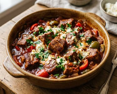 Görög Bekri Meze | Szaftos boros sertésragu fetával