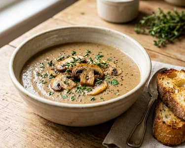 French Dijon Mustard Mushroom Soup