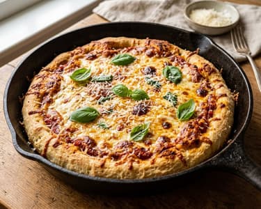 Pizza al Padellino | Ropogós torinói serpenyős sajtos pizza