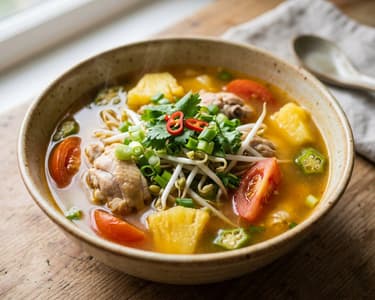 Canh Chua Gà | Vietnamese Sweet and Sour Chicken Soup