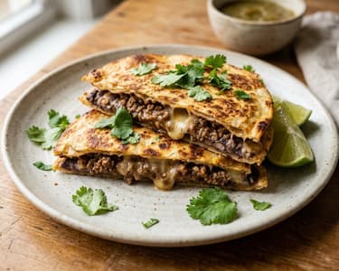 Mexican empalmes with beans and beef | Crispy street food