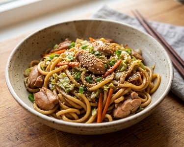 Japanese Chicken Yakisoba | Lightning-Fast Street Food Favourite