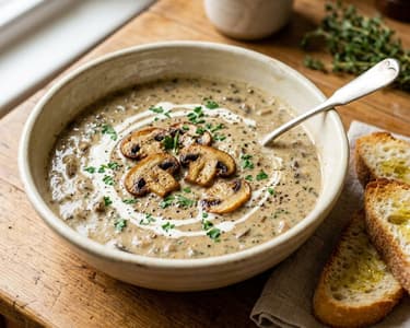 French Dijon Mustard Mushroom Soup