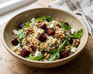 Tuscan Roasted Beetroot Bulgur Salad | Warm Italian Grain Bowl