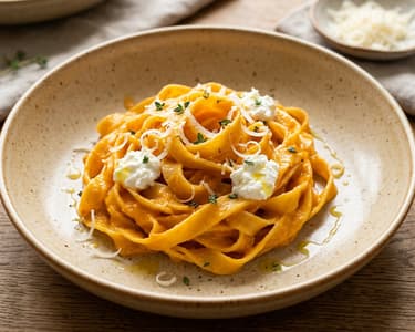 Creamy Carrot Tagliatelle with Ricotta