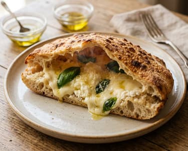 Puccia Salentina with Cheese | Apulian Crispy Cheese Flatbread